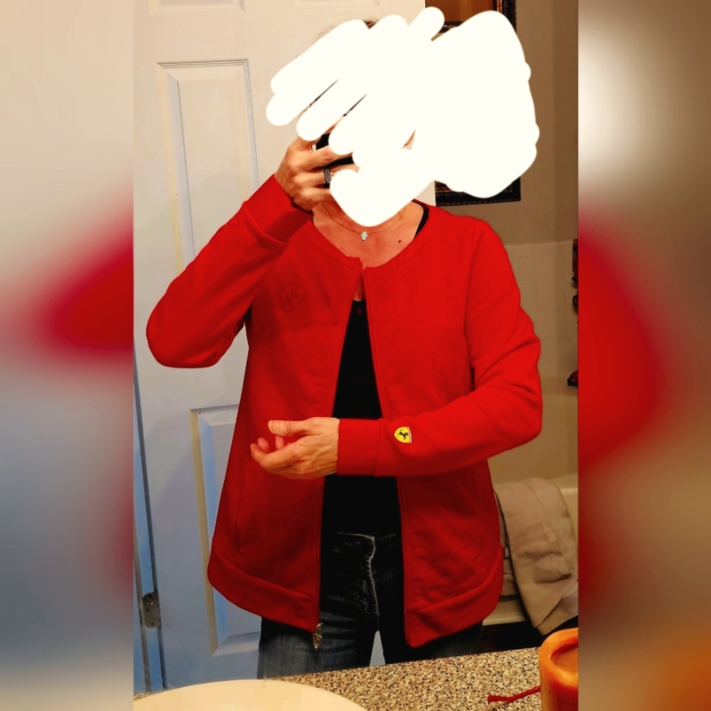 Red Ferrari by Puma zip up jacket